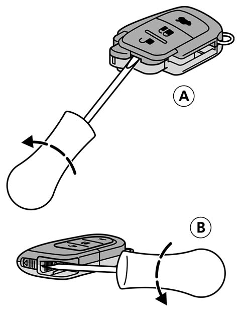Ford Focus II замена батарейки в ключе - Пульт дистанционного управления (тип 1) и пассивный ключ)