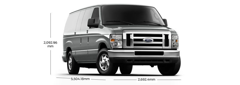 Габаритные размеры Форд Е-Серия 150-450 (dimensions Ford E-Series Van E-150/ E-250/ E-350/ E-450 2014)