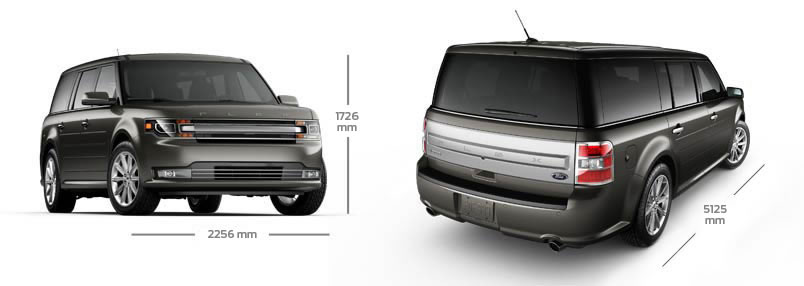Габаритные размеры Форд Флекс (dimensions Ford Flex 2014)