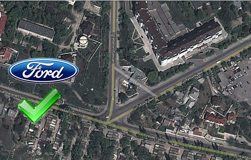 Интерактивная карта проезда Форд разборка Кишинёв-2