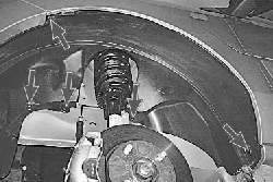 Снятие и установка брызговиков колес и подкрылков