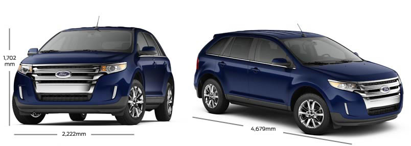 Габаритные размеры Форд Эйдж (dimensions Ford Edge 2014)