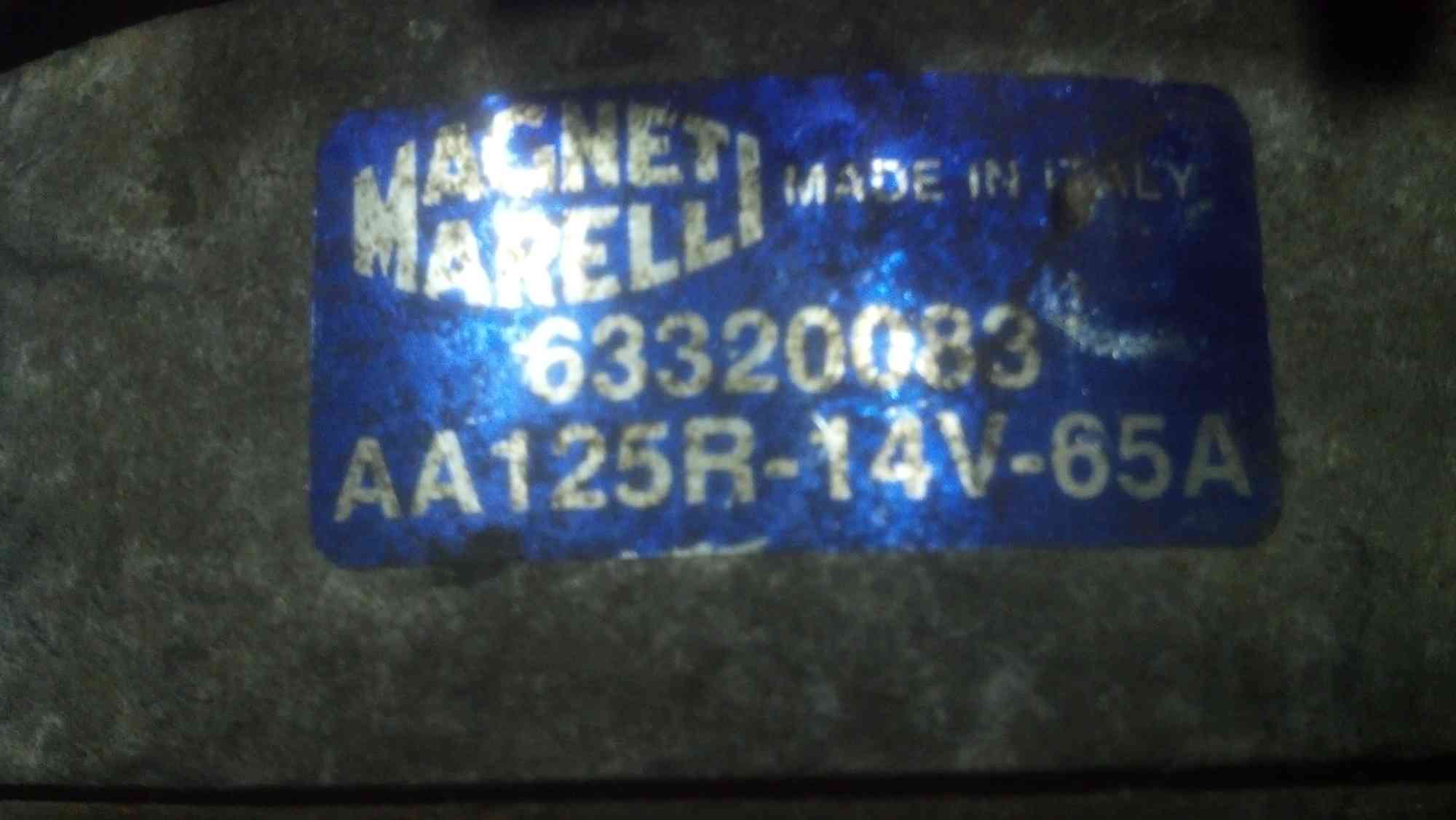 Генератор MAGNETI MARELLI 63320083 наклейка