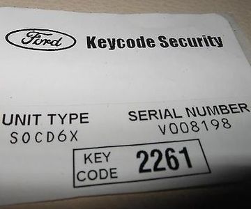 Как раскодировать автомагнитолу Ford в виде наклейки  серийный номер и код